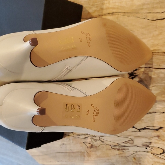 ⭐️BRAND NEW: J.CREW Kitten-Heeled Ankle Boots in Ivory Leather⭐️ - Picture 8 of 12